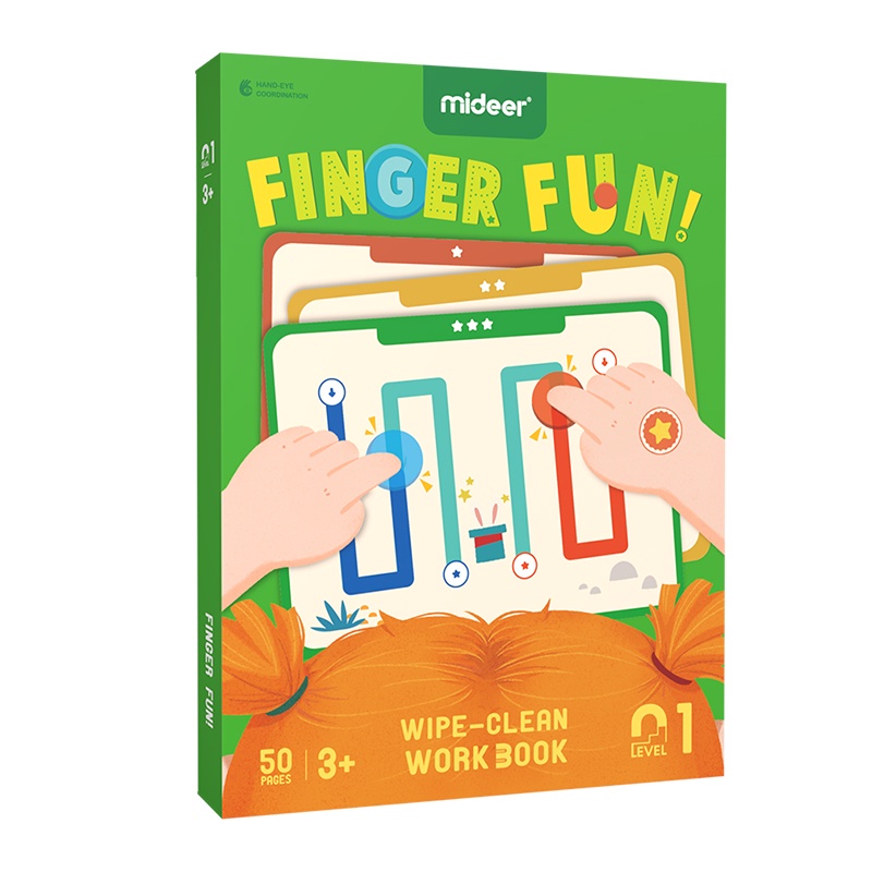 TweedyToys - Mideer Finger Fun / Tracing The Line Mainan montessori anak logic game tarik garis