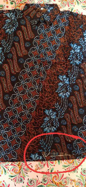 Kemeja Batik Couple Kawong Biru Motif Tukaran