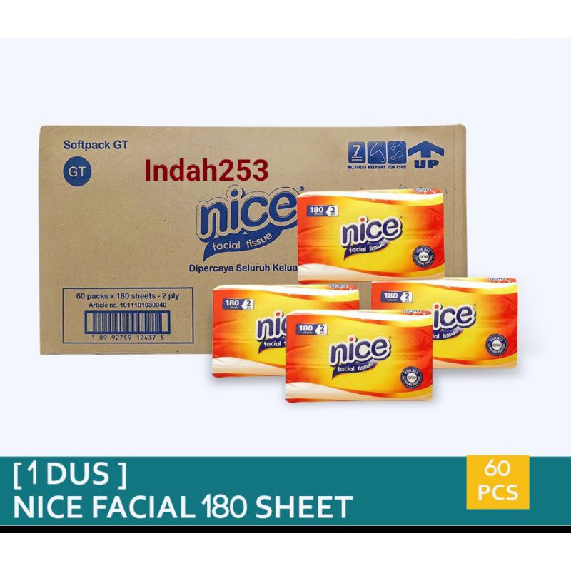 Tissu Nice 180shet(1 dus isi 60 pcs)