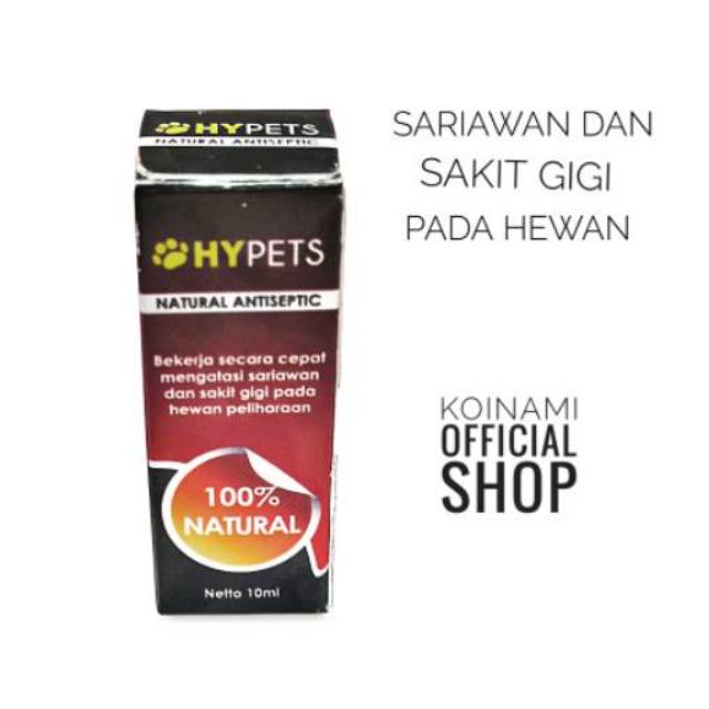 HYPETS 10ml 100% natural / obat penghilang bau mulut sariawan kucing anjing / petshop / hewan