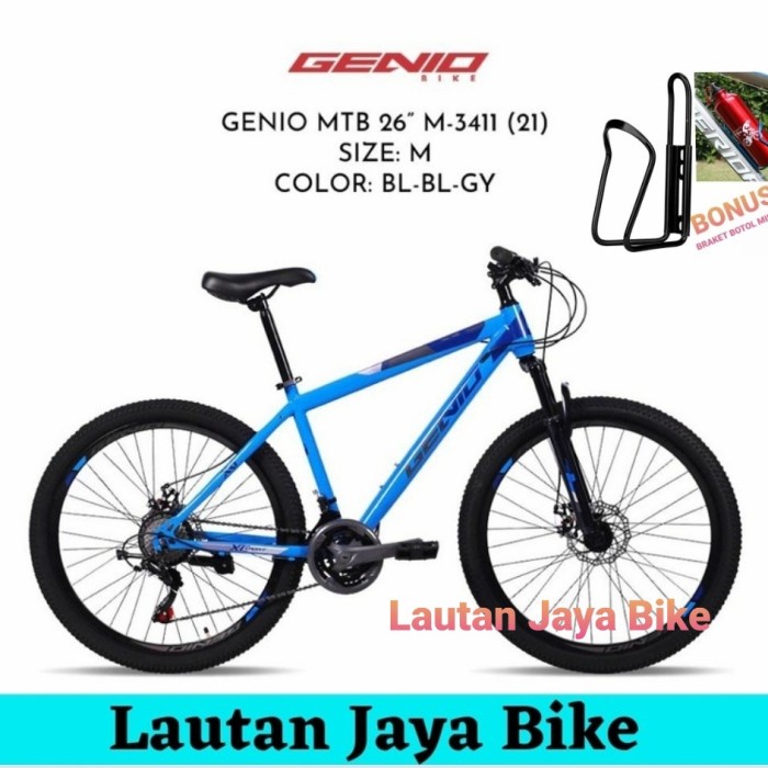 Sepeda Gunung 26 Mtb genio M3411 RD Shimano 24Speed