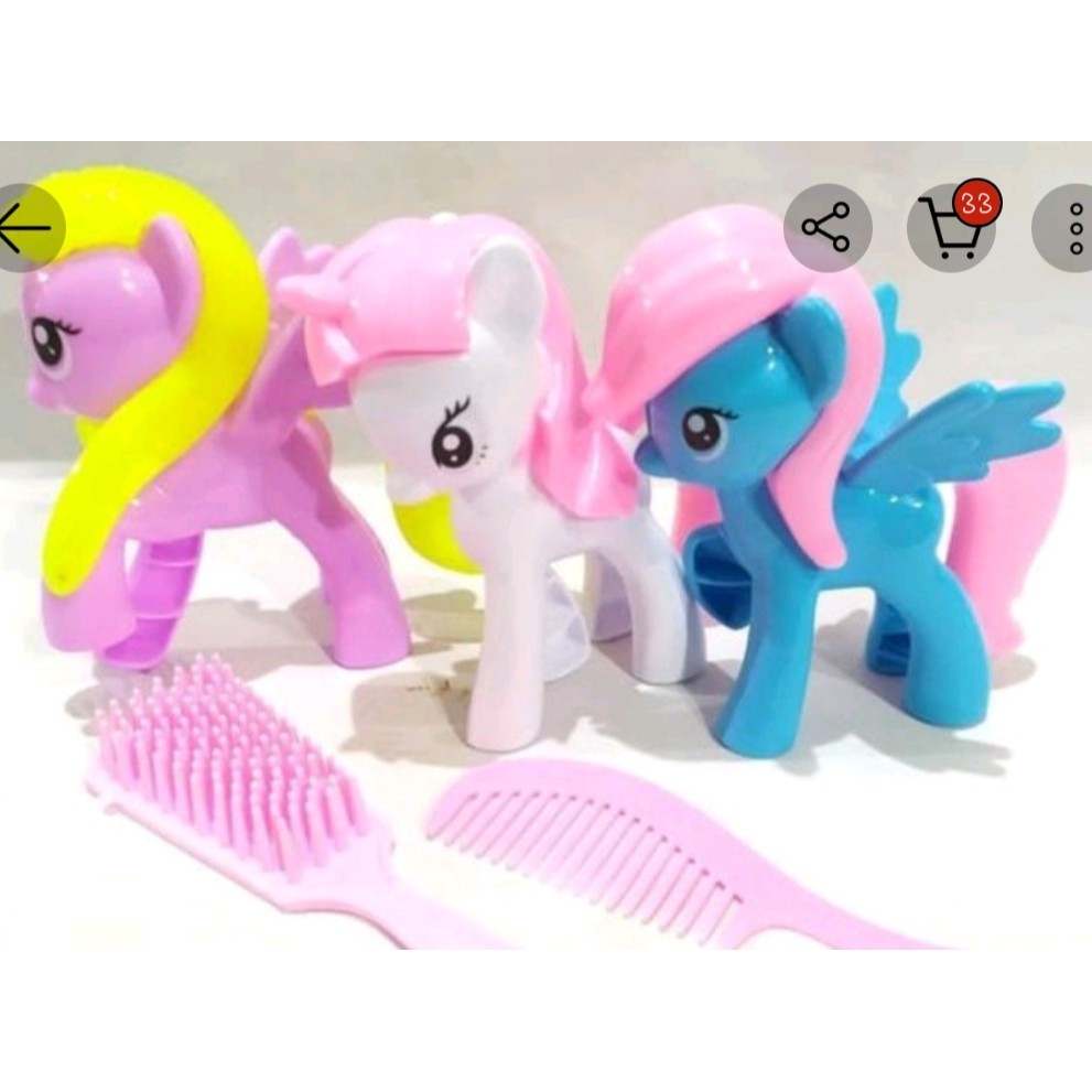 Arsya_Toys/Mainan Set Kuda Pony isi 3 pcs FI 515