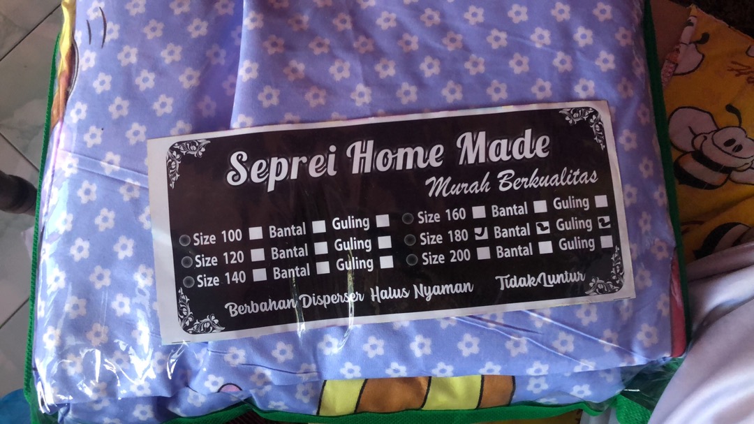 Seprei Square/kotak Hitam/kotak Navy/kotak Bata/berbagai Ukuran/custum Size