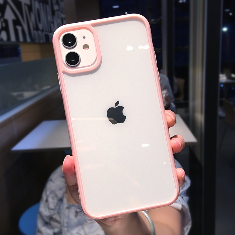 IPHONE Case case case Bahan Akrilik Warna Permen Untuk Iphone12 11 13 14 Pro max Plus X XS max XR 87 Plus case cover