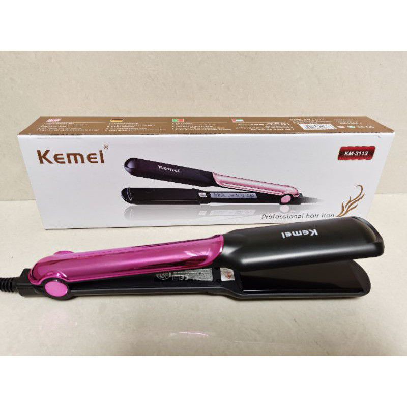 Catokan KEMEI KM 2113 Catok rambut Lurus temperatur suhu ionic