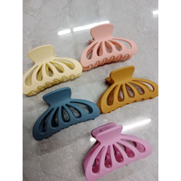 JEPITAN RAMBUT SUPER BAGUS DOFF UKURAN 7cm HAIR CLIP CUTE (Jepitan Kerang)