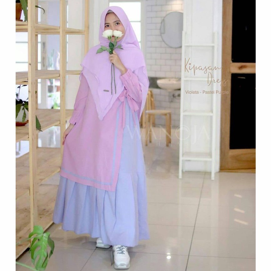 KIPASAN DRESS || Gamis Syari Original By Wanoja Hijab