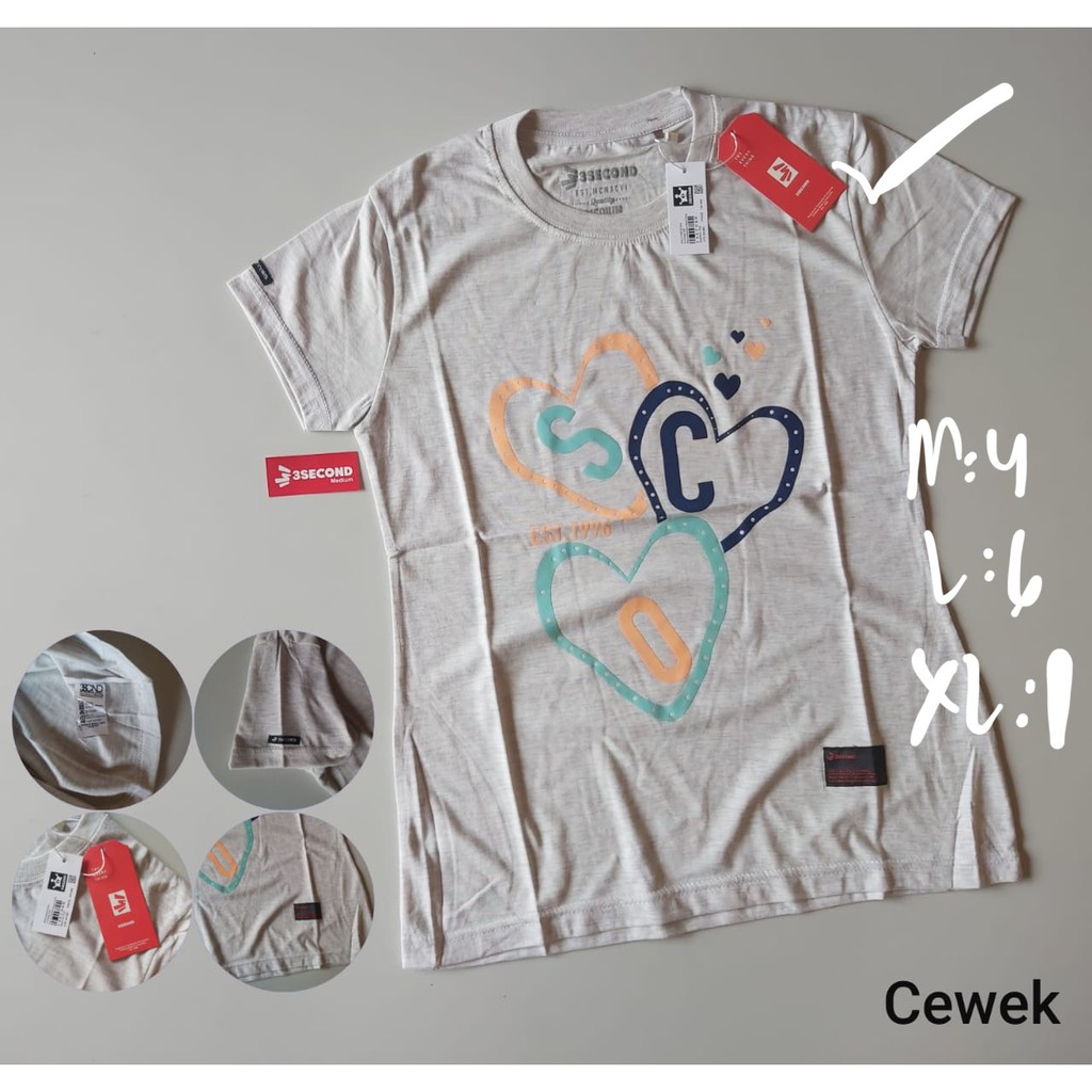 kaos 3second cewek