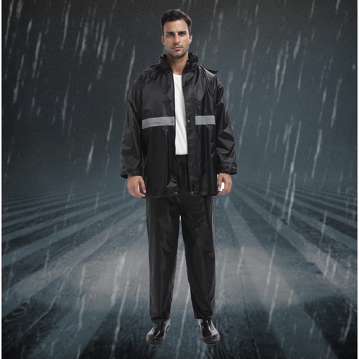JAS HUJAN JUMBO BIG SIZE XXL TEBAL PRIA DEWASA TOPI MURAH hoodie Set Premium tebal kuat Bahan PVC Nilon Interlining Fabric Raincoat Safety, Mantel Jas Hujan Dewasa Pria Man Tebal