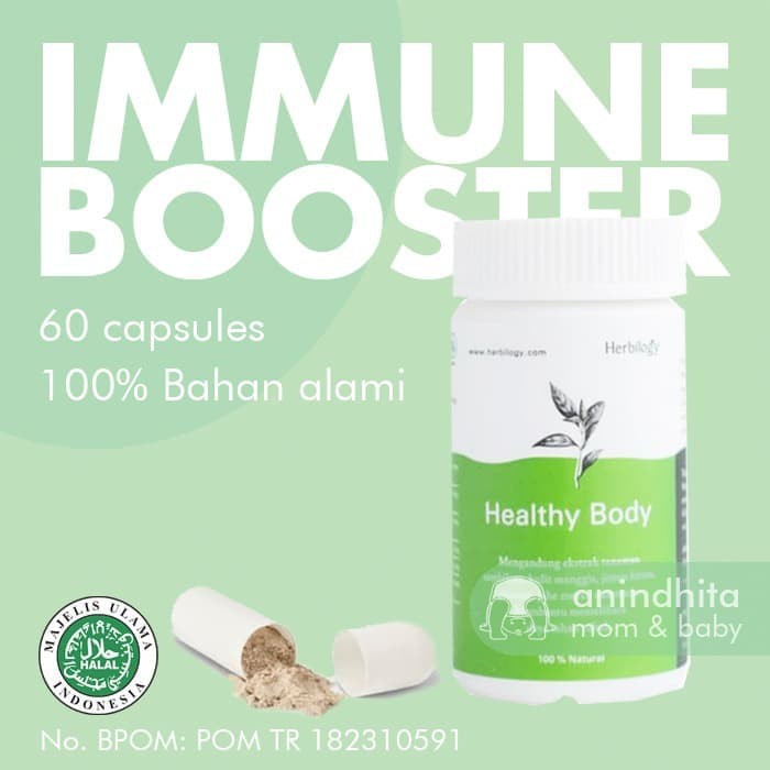 HERBILOGY Healthy Body Immune Booster 60 Veg Capsule Menjaga Stamina