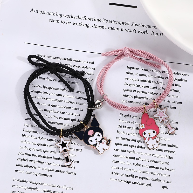 Gelang Magnet Couple Kartun kurumi Tom and jerry 2 pcs/ sepasang model jepang terbaru imut lucu cocok untuk pertemanan