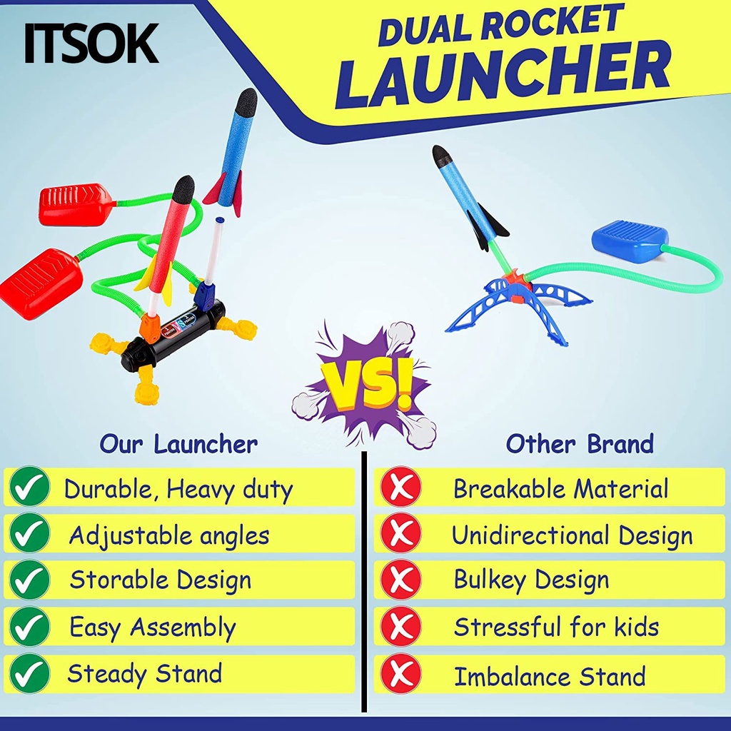 ITSOK TOY ROCKET LAUNCHER / MAINAN ROCKET / DUEL ROCKET LAUNCHER