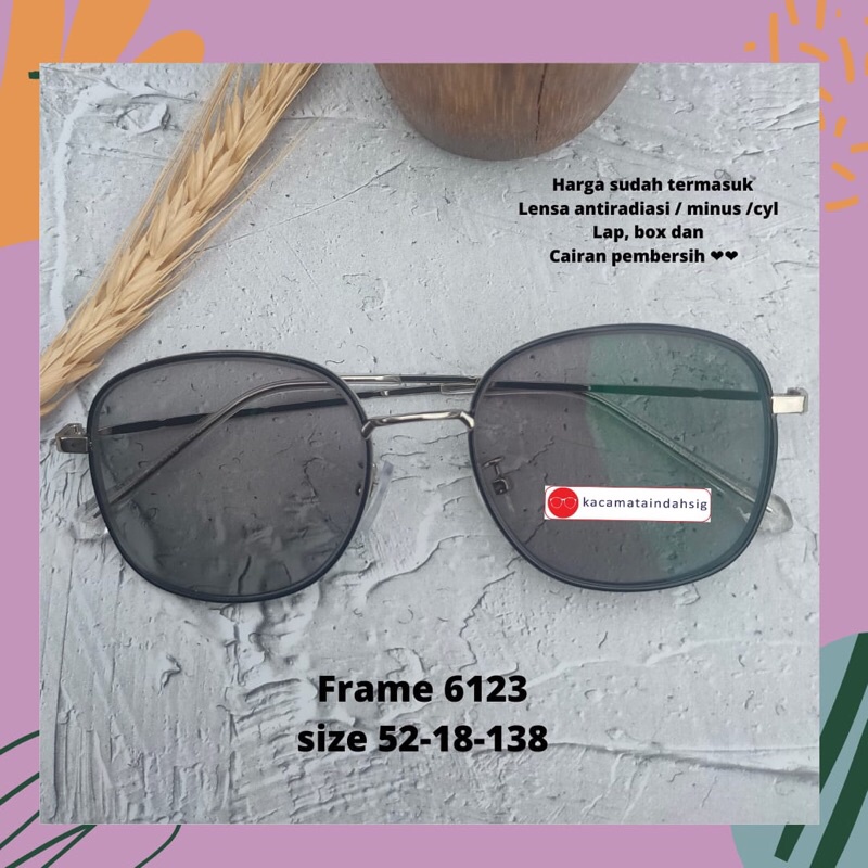 PAKET KACAMATA LENSA MINUS anti radiasi Frame pria wanita 6123