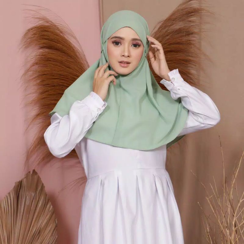 Hijab Bergo Maryam tali nonpet diamond size S