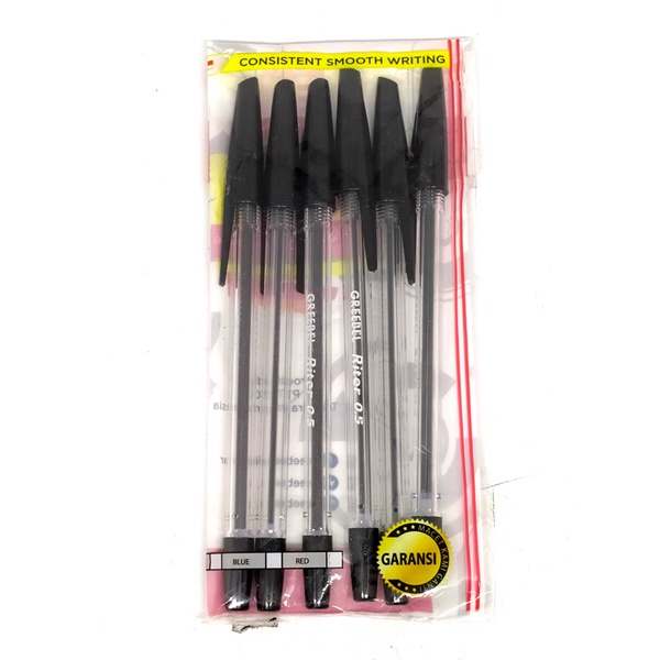 

Greebel Ballpoint Riter 0.5 Black (6Pcs/Set) Crd