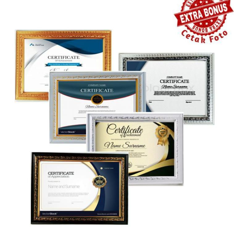 rap01♡ Bingkai Foto A4 Frame A4 Pigura Foto A4 21x30 Murah Bingkai Sertifikat Bingkai Penghargaan °•