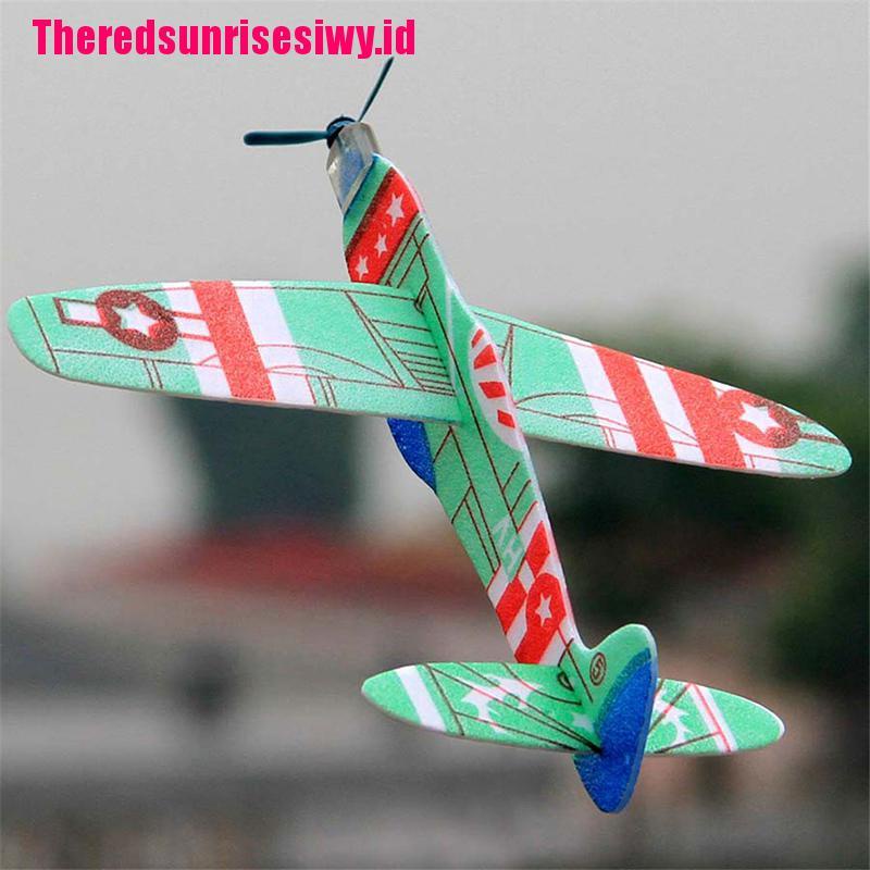 【Theredsunrisesiwy.id】19cm Hand Throw Flying Glider Planes Foam Airplane Party Bag Fillers Kids Toys