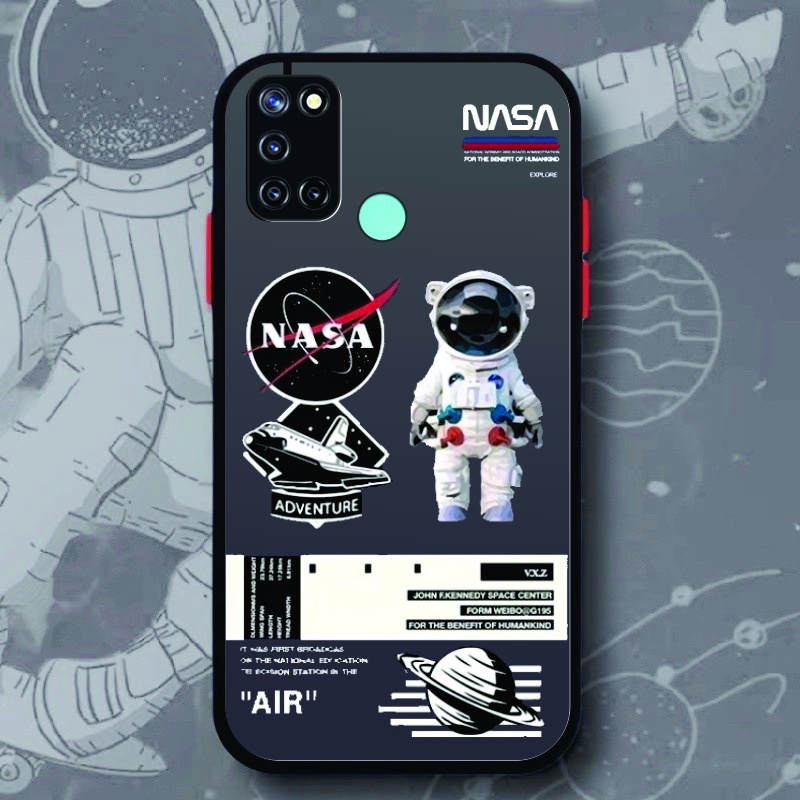 Case Realme 2 2 Pro Realme 7i Realme C17 Realme C21  Casing Nasa Hybrid dove candy pelindung kamera