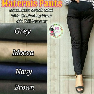 maternis pants celana hamil katun katun streetch original HQ