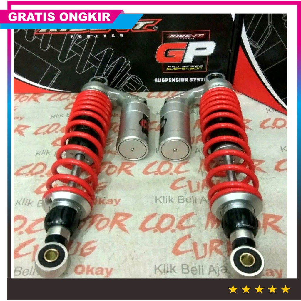 Laris Shock Tabung Belakang 340mm Modif Jupiter Trail Gtx