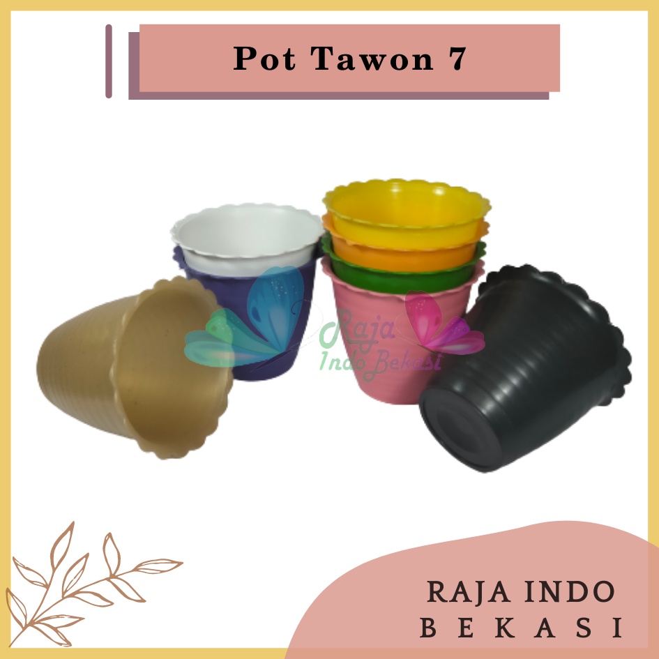 Pot Tawon 7 Warna-Warni 7.5 Cm By Garden Of Love Pot Bunga Plastik Mini Lucu Vas Bunga Kaktus Kecil