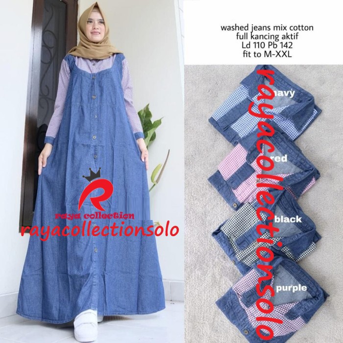 REYNA MAXY JELITA / REISA MAXY / ABITA MAXY / GAMIS JEANS JUMBO BUSUI DAN BUMIL