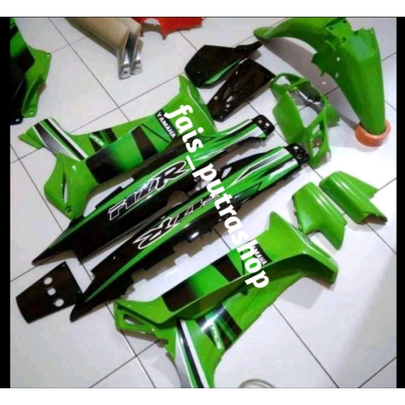 TERMURAH !!! fullset bodi full set body halus motor Yamaha fiz r fizr custom warna hijau hitam
