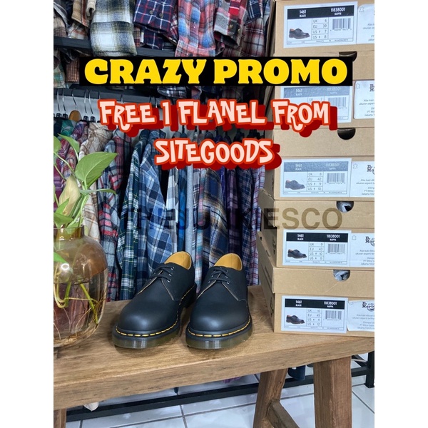 Sepatu Dr. Martens 1461 Black Nappa