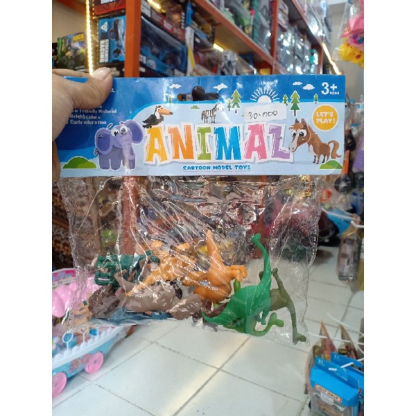 MAINAN DINOSAURUS TARZAN SET 12 PCS CAKE TOOPER