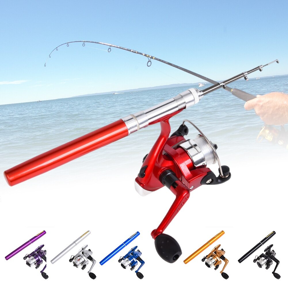 Joran Pancing Pena Joran Pancing Pena + Reel Portable Fish Pen Mini Rod ST Y0011