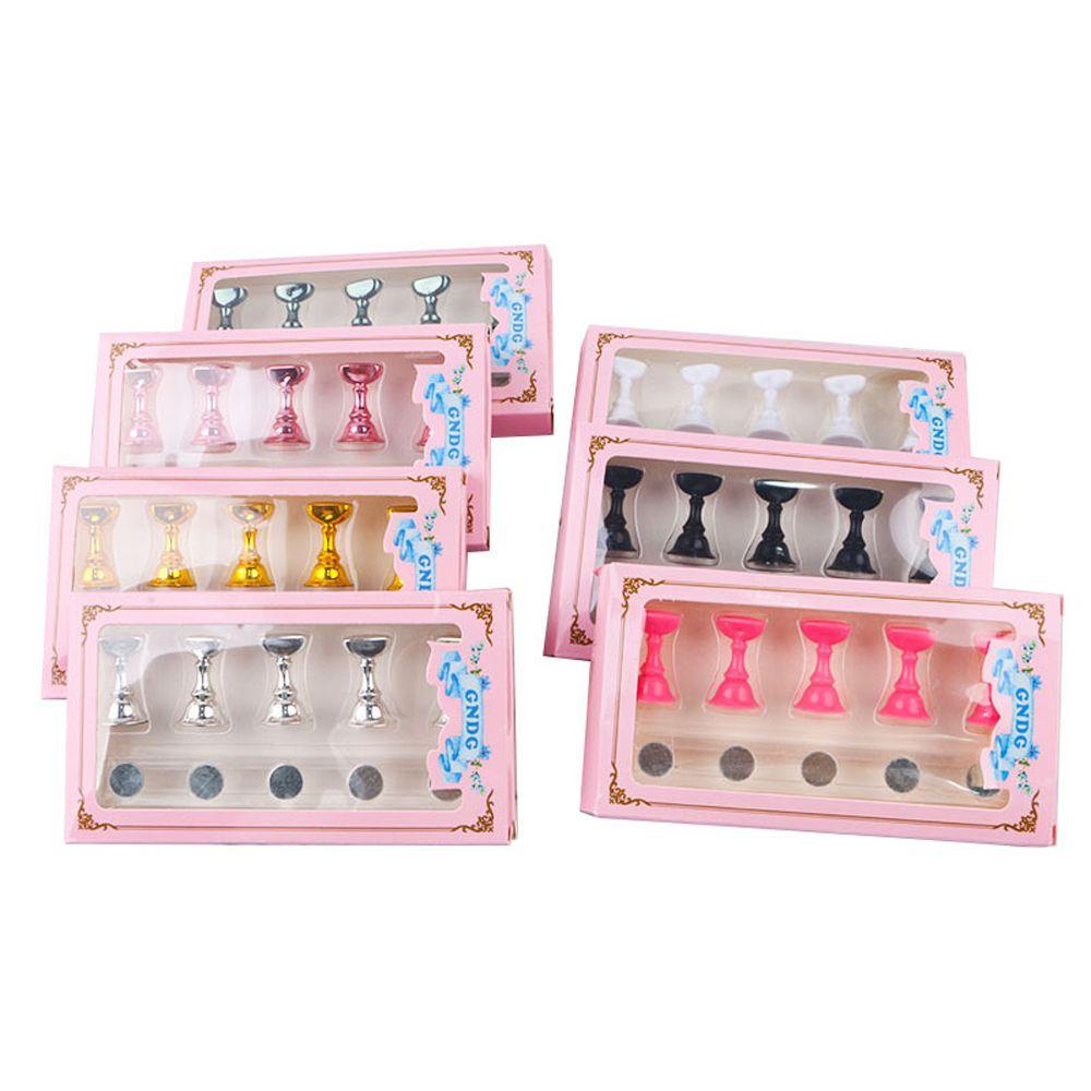 Mxbeauty Fake Nail Tip Holder Wanita 5Pcs Alat Pajangan Kuku Palsu Tip Magnet Nail Art Training Latihan Kuku Palsu Model Praktek Nail Art Stands