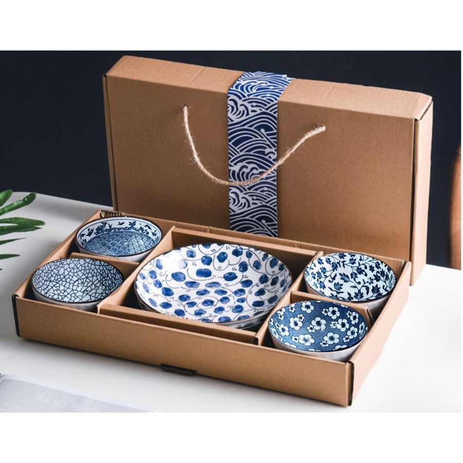 Ceramic Tableware Set / Alat Makan Mangkok Piring Sumpit Hampers Kado