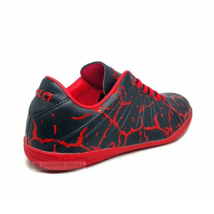 SEPATU FUTSAL CALCI MAGMA ID HITAM/MERAH FULL ORIGINAL