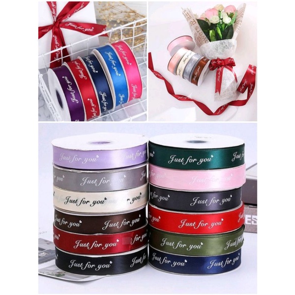 

Pita Satin Pita Parcel Gift Hampers Pita Satin Ribbon Just For You 25 mm Pita Buket Bunga