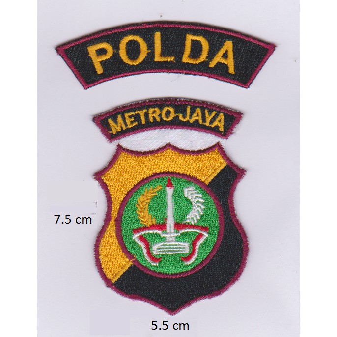 logo polda metro jaya atribut seragam polisi/satpam