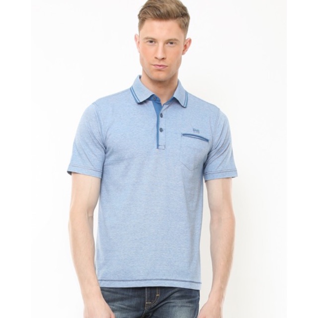 XXL KAOS LGS JOHNWIN FASHION DENIM MOTIF