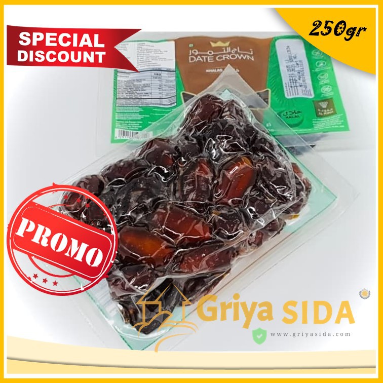 

Kurma Date Crown Khalas 250grm Kualitas Original Vacuum