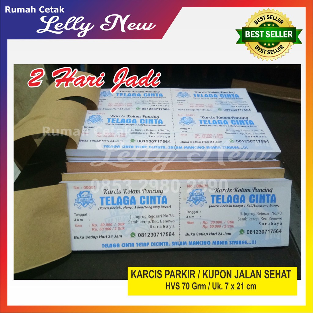 Karcis Parkir Kupon Jalan Sehat Gowes Tiket Masuk Hvs 70 Grm Uk 6x21 Cm Shopee Indonesia