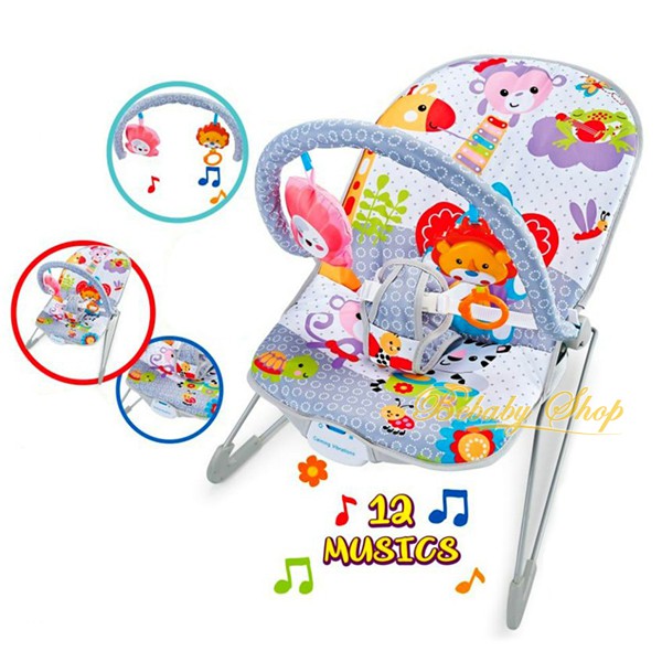 Bouncer Space Baby Sooting Vibration With 12 Music SB 8610 / Tempat Duduk Baby