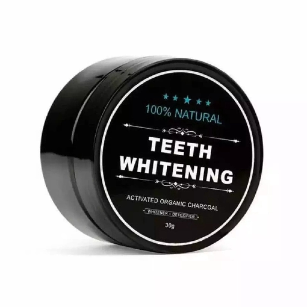 Pemutih Gigi Teeth Whitening Charcoal Powder Bubuk Arang