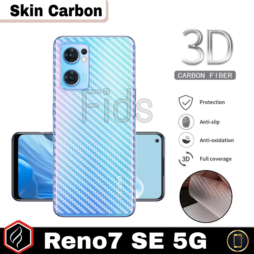 PROMO Garskin Carbon OPPO Reno7 Z / Reno7 SE 5G Anti Gores Pelindung Belakang HP Violette Design Skin 3D For Reno 7 Z