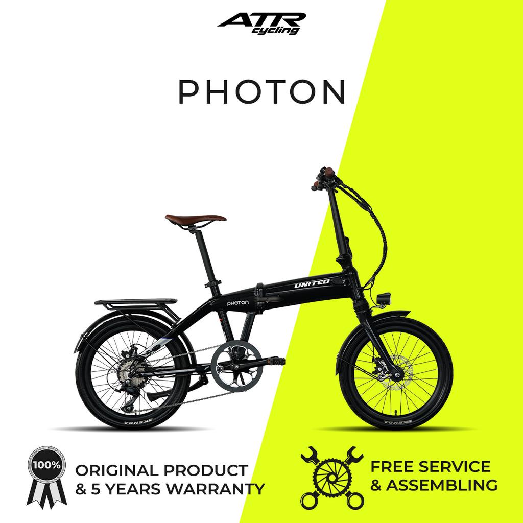 Sepeda Lipat Listrik/E-Bike Folding 20 UNITED PHOTON (21) BK