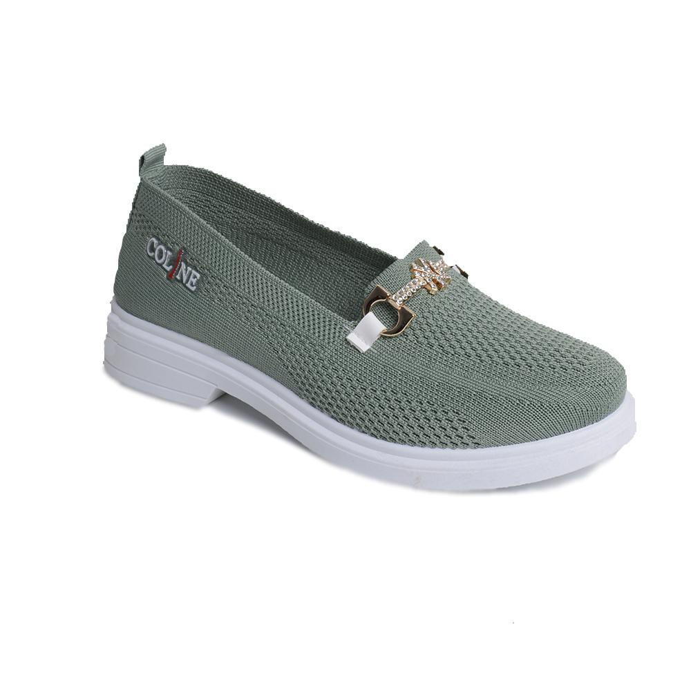 COLINE Y7-1 Flyknit Loafers Shoes / Sepatu Wanita C1094-Y7-1#GREEN
