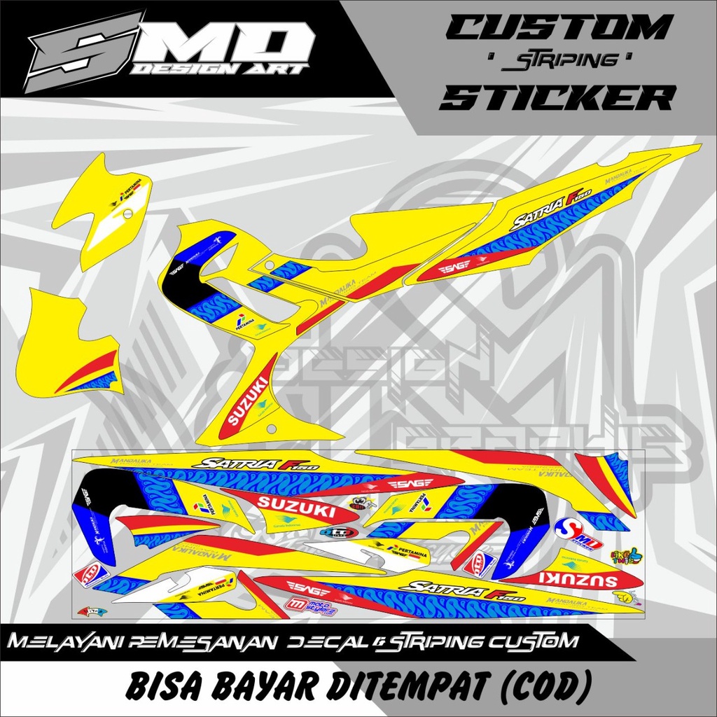 STRIPING VARIASI MOTOR SATRIA FU BARONG MANDALIKA