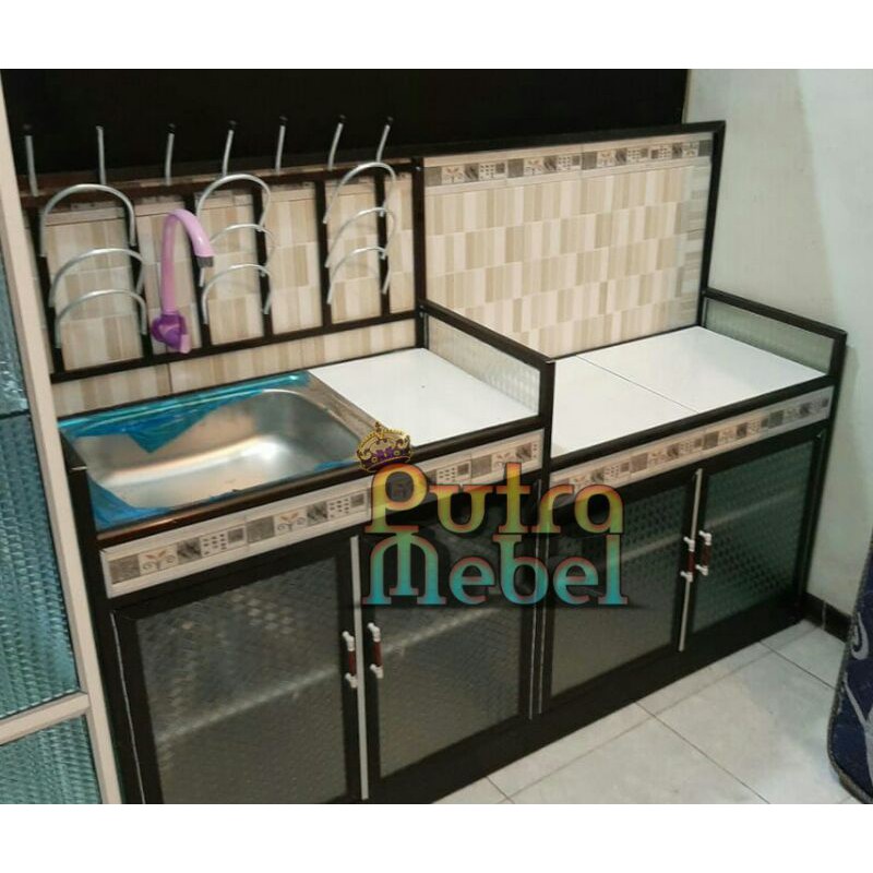 RAK PIRING DILENGKAPI DENGAN WASTAFEL FULL KACA