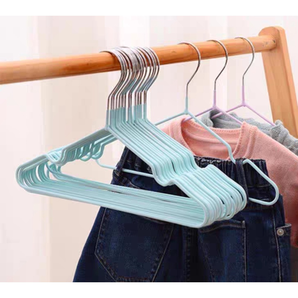 Murmerofficial R427 Gantungan Baju DEWASA 42 CM  Hanger Warna Stainless Steel