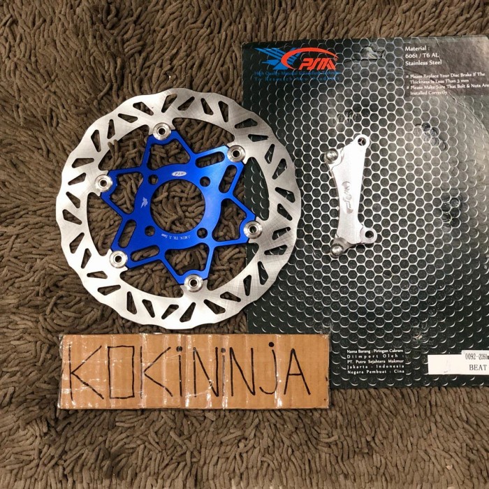 discbrake psm 260mm matic beat vario scoopy breket floating biru