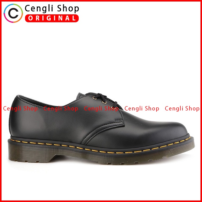 SEPATU LOW BOOT PRIA DR MARTENS ORIGINAL DOCMART VEGAN 1461 BLACK