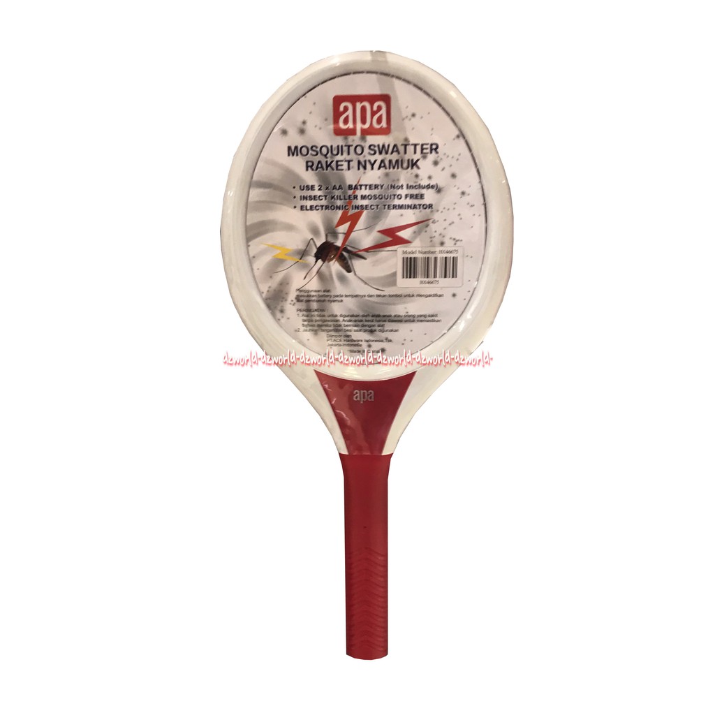 Apa Racket Mosquito Raket Nyamuk Mosquito Swatter Pakai Baterai Batrai Merah Putih