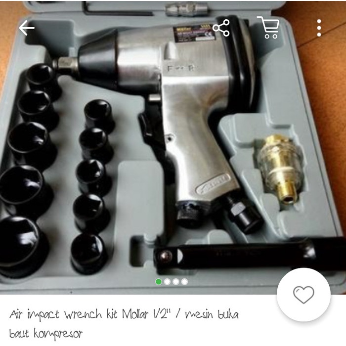 {duniastore} Air impect wrench kit mollar Berkualitas